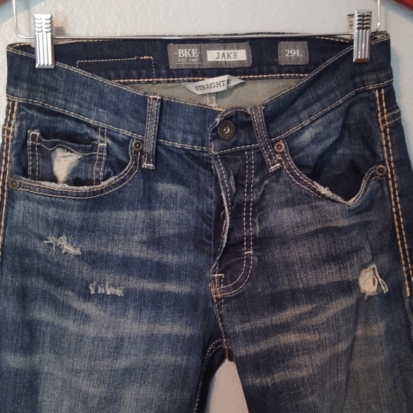 BKE Jake Denim Distressed Jeans Size 29 L - Picture 3 of 16